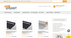 Desktop Screenshot of folien-gigant.de