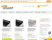 Tablet Screenshot of folien-gigant.de